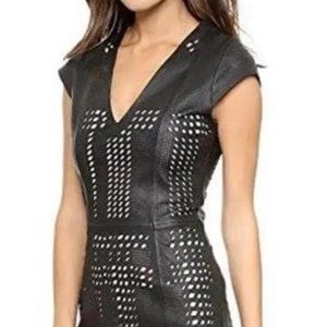 --SOLD--NEVER WORN Genuine Leather Parker Serena Dress PRISTINE